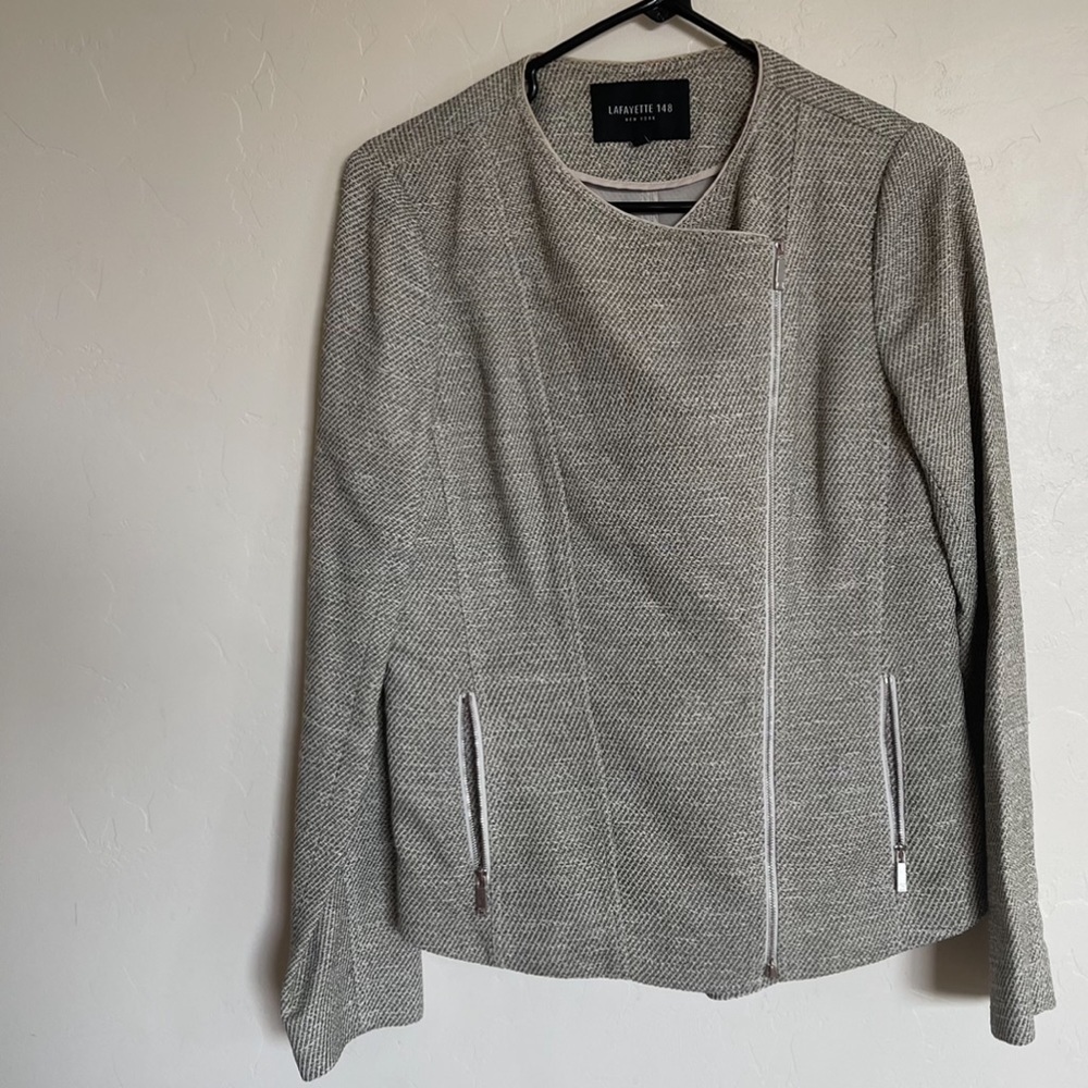 Lafayette 148 New York Assymetrical Moto Jacket